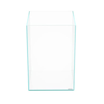 Tall Tank, Rimless Low Iron Tank 10GAL 11.8" L × 11.8" W × 17.7" H (30X30X45) cm Small Aquascape Fish Tank, Vertical Aquascape Tank, Black Leveling Mat Included