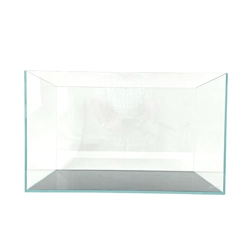 LIFEGARD Low Iron Ultra Clear Crystal Rimless Aquarium with Foam Leveling Mat – with 45-Degree Beveled Edge, Rectanglular Style – for Fish and Corals – 17 Gallon 6mm Glass (23.62" x 11.81" x 14.17")
