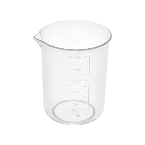 Othmro Measuring Cup 250ml Plastic Graduated Beaker Transparent for Lab Kitchen Liquids 1pcs - color: 250ml 1Pcs