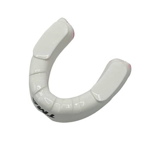 TMA Mouthguard Slim Fit, Adults and Kids Mouth Guard with Case for Boxing, Basketball, Lacrosse, Football, MMA, Martial Arts, Hockey and All Contact Sports (White/Pink (Strawberry Flavour), Adult) - color: White/Pink (Strawberry Flavour)