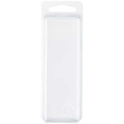 Clear Plastic Clamshell Package/Storage Container, 4.19" H x 1.5" W x 1.25" D, Pack of 50