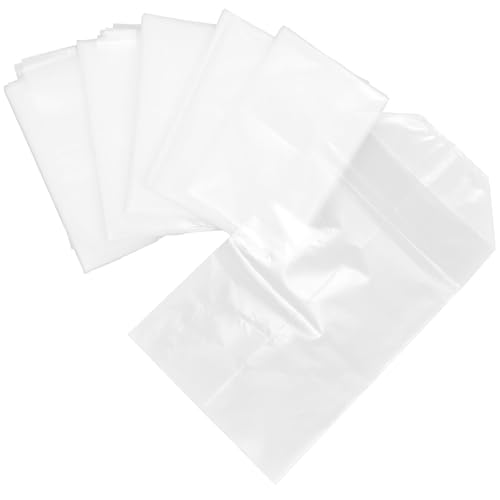 Beaupretty 50pcs Fish Transport Bags with Oxygen Pouch, 20x35x12cm Square Bottom Packaging Bags for Live Ornamental Fish and Shrimp Seedlings, Portable Carry Handle with Rubber Bands