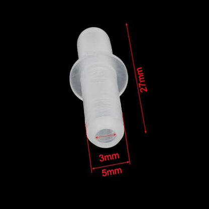 uxcell 20pcs 3mm ID 5mm OD Flexible Straight PVC Connector for Hose Oxygen Pipe