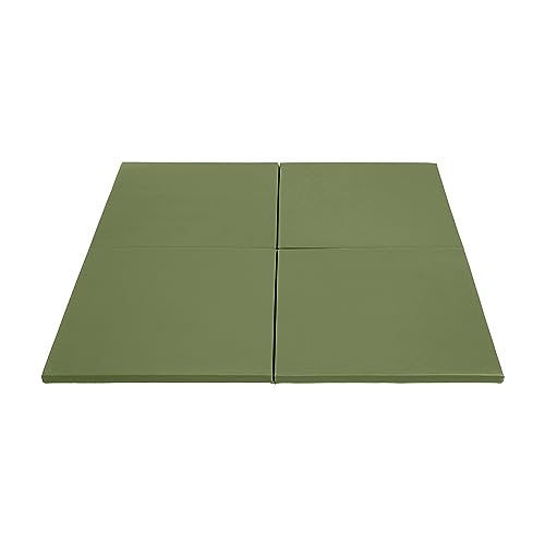 ECR4Kids SoftZone Play Patch Activity Mat Squares, Modular Playmat, Hunter Green, 4-Pack - color: Hunter Green