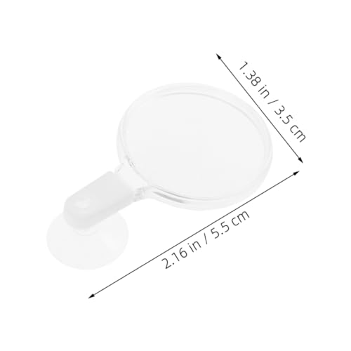 Didiseaon 4pcs Clear Acrylic Magnifier with Cup for Fish Tank Observation Lens for Plants and Animals Easy Installation and Use