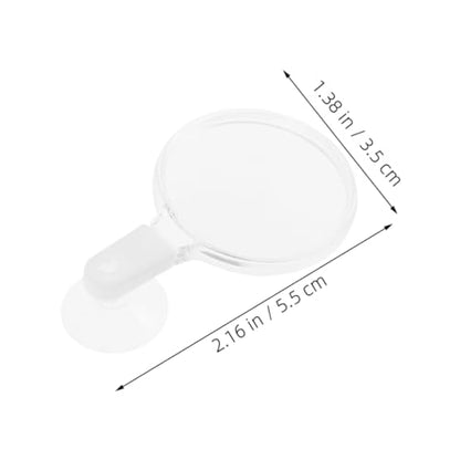 Didiseaon 4pcs Clear Acrylic Magnifier with Cup for Fish Tank Observation Lens for Plants and Animals Easy Installation and Use