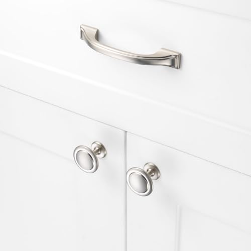 10 Pack 3 Inch Brushed Nickel Cabinet Pulls Satin Nickel Cabinet Handles Silver Kitchen Hardware for Cabinets Drawer Dresser ZP2409 Cupboard Bedroom Closet Bathroom Vanity - color: Brushed Nickel, size: 3" Hole Centers-10 Pcs