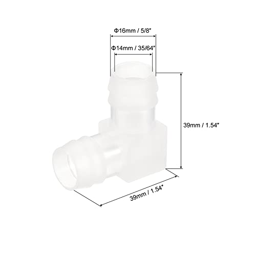 uxcell 5/8" 90 Degree Elbow Hose Barb, 4pcs L-Shaped Aquarium Air Valve Connector Tubing for Fish Tank Pond Air Line - size: 5/8"
