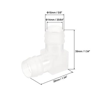 uxcell 5/8" 90 Degree Elbow Hose Barb, 4pcs L-Shaped Aquarium Air Valve Connector Tubing for Fish Tank Pond Air Line - size: 5/8"