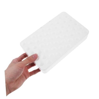 GLEAVI 50holes Test Tube Rack Foam Holder for Tubes Secure Laboratory Organizer Foam Material for Safe Storage and Transport