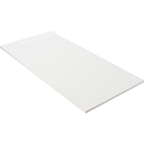45x20 inch White Table Top Universal, Solid One-Piece Desktop, Reversible Melamine Countertop, Double Desks, L-Desk DIY