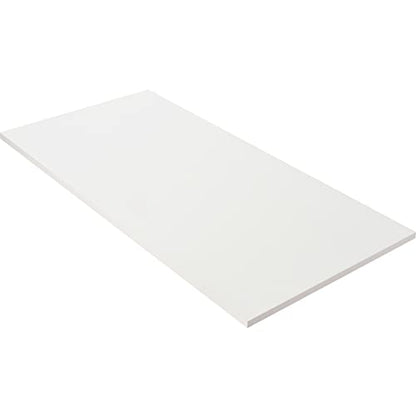 45x20 inch White Table Top Universal, Solid One-Piece Desktop, Reversible Melamine Countertop, Double Desks, L-Desk DIY
