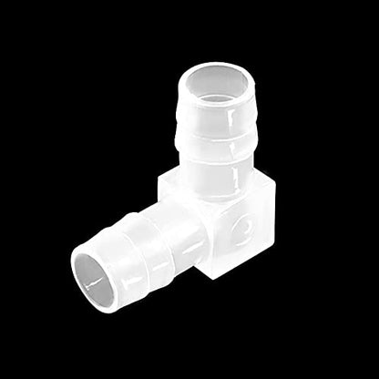3/4" Hose Barb 90 Degree Elbow L Fitting, Equal Barbed Joint Splicer Mender Adapter Union Adapter for Boat Aquarium Fuel Gas Liquid Air (Pack of 5) - size: 3/4 Inch