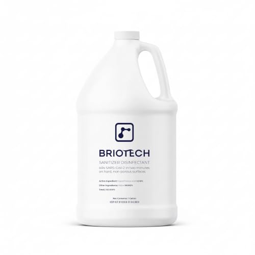 BRIOTECH Sanitizer Disinfectant Hypochlorous, Nursery, 1 Gallon Refill | Kill 99.99% of viruses, bacteria, control mold, eliminate odor, gentle for nursery, play rooms, food contact surfaces - size: 128 Fl Oz (Pack of 1)