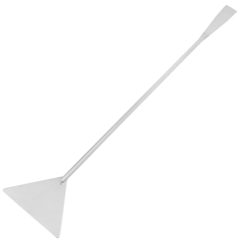 Aquatic Plant Tools Base Plate Shovel Fish Tank Water Feature Flat Sand Shovel Silver Stainless Steel Spatula Anti-Rust Triangular Shovel Aquarium Landscape Flat Bottom Sand Tweezers 1PCS