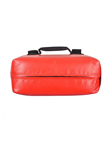 Knockout Fight Gear Kicking Shield Curved Muay Thai Strike Pad for Boxing, MMA Taekwondo Karate, Ideal for Martial Arts Suitable for Football, Basketball, Hokey, Lacrosse 28″x15″ - color: Red