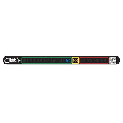 Temperature Tape - Stick on Fly Fishing Thermometer for Flat Surfaces - Highlight Safe and Unsafe temperatures for Trout with Color Coded Boxes (Fahrenheit) - color: Fahrenheit