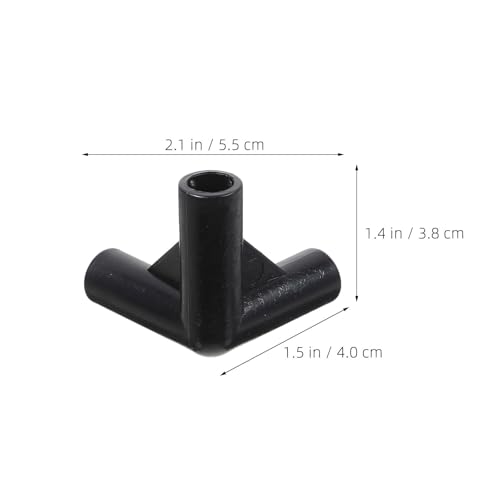 50PCS Tent Pole Connector: 3-Way PVC Tee Pipe Fitting - 8mm ID Plastic Canopy Frame Joints for Camping Shelters Gazebos Replacement Parts