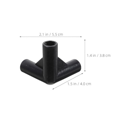 50PCS Tent Pole Connector: 3-Way PVC Tee Pipe Fitting - 8mm ID Plastic Canopy Frame Joints for Camping Shelters Gazebos Replacement Parts
