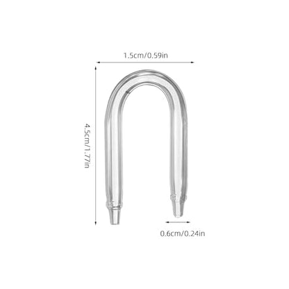 BESPORTBLE U Shape CO2 Diffuser Tube for Aquarium Glass Carbon Dioxide Connector 1-Piece CO2 Diffuser Accessory Suitable for Fish Tanks and Aquatic Plants