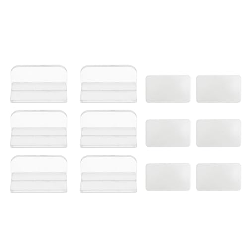 6Pcs Acrylic Aquarium Cover dle, Se Grip Fish Tank Lid Pull dle, Durable Transparent Aquarium Lid dle with Adhesive, Eleg Modern Design for Glass Cabinets and niture