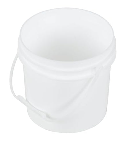 Vestil PAIL-1-PWP High Density Polyethylene Open Head Pail with Plastic Handle 7-1/2 in. x 7-1/2 in. x 7-1/2 in. 1 Gallon White