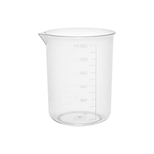 Othmro Measuring Cup 250ml Plastic Graduated Beaker Transparent for Lab Kitchen Liquids 1pcs - color: 250ml 1Pcs