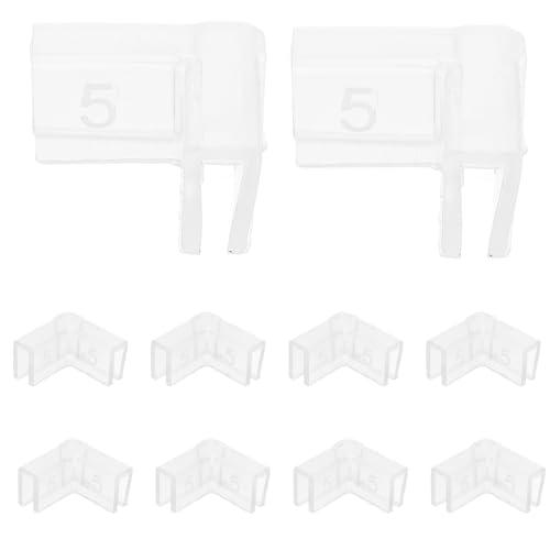 Homoyoyo 10pcs Silicone Corner Guards 90-Degree L-Shaped Aquarium and Furniture Edge Protectors 5mm Thickness Safe Indoor Corner Bumpers for Table and Fish Tank