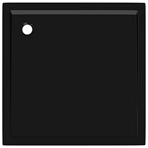 vidaXL Square ABS Shower Base Tray Home Indoor Bath Bathroom Hardware Fixture Part Plumbing Low Threshold Shower Tray Bath Pan Base Black - color: Black, size: 35.4" x 35.4"