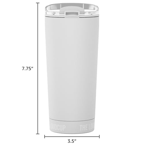 The LoudCup 16 oz 2-in-1 Water Bottle & Noisemaker, Ice White - color: Ice White, size: 16 Ounces
