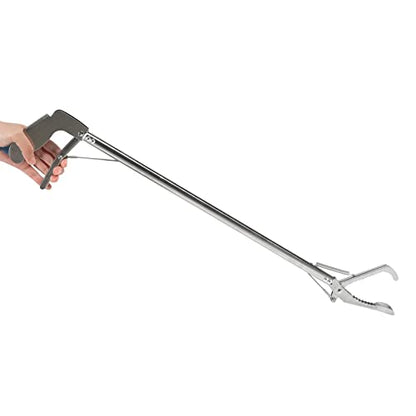 Alomejor 30in Aquarium Tweezers Fish Long Reach Tongs for Crab Seafood Octopus(Bend Clip)