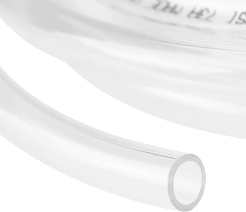 Clear Vinyl Tubing Flexible PVC Tubing, Hybrid PVC Hose, Lightweight Plastic Tube, by 7/16 Inch ID, 10-Feet Length - size: ID 7/16 INCH, style: 10 Feet