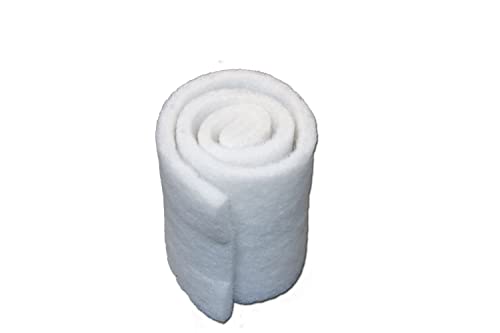 White Fine Filter Media, 1" Thick, Perfect for Aquariums, Ponds and Water Gardens, Made in USA (14" x 56")