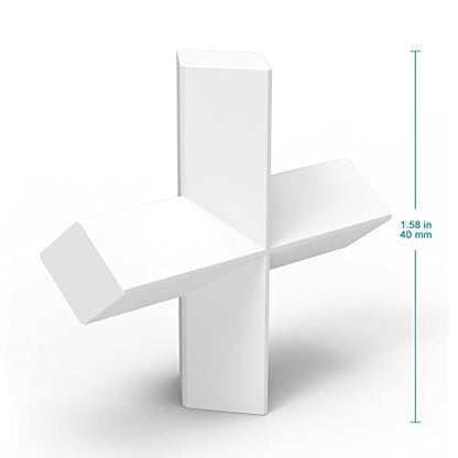 StonyLab 2 Pack Cross Shape Magnetic Stirrer Stir Bars, 40 x 10 mm PTFE-Coated White Stir Mixer