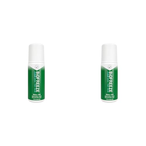 Biofreeze Roll-On Pain-Relieving Gel 3 FL OZ, Green Topical Pain Reliever for Muscles and Joints from Arthritis, Backache, Strains, Bruises, & Sprains (Package May Vary) (Pack of 2) - size: 3 Ounce (Pack of 2), style: Green