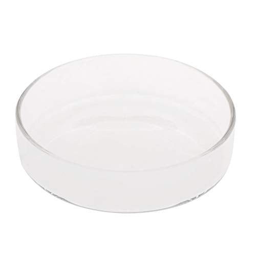 Aquarium Shrimp Feeding Dish High Glass Bottom Feeder Food Bowl 3.9 3.5 3.2 2.6 2.4 Inches Round Tray Glass - size: D
