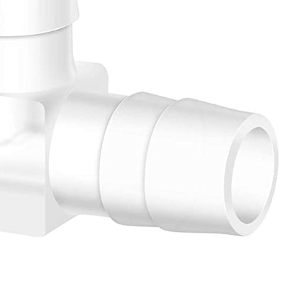 1/8" Hose Barb 90 Degree Elbow L Fitting, Plastic 2 Way Equal Barbed Joint Splicer Mender Union Adapter Hose Fitting (Pack of 7) - size: 1/8" (7Pcs)