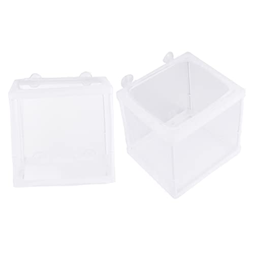 Toddmomy 2PCS Portable Fish Hatching Net with Separation Function Floating Isolation Box for Aquarium Fish Tank Durable and Cloth Material S for Home Tank Use