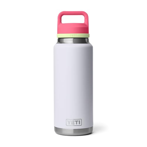 YETI Rambler 36 oz Bottle, Vacuum Insulated, Leakproof, Stainless Steel with Chug Cap - color: Mist/Pink/Grasshopper