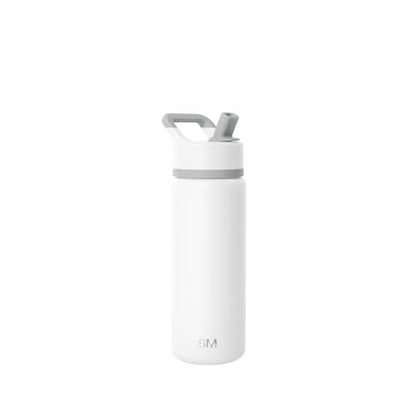 Simple Modern Insulated Water Bottle with Straw | 18oz | White - color: -Winter White Mix, style: 18oz