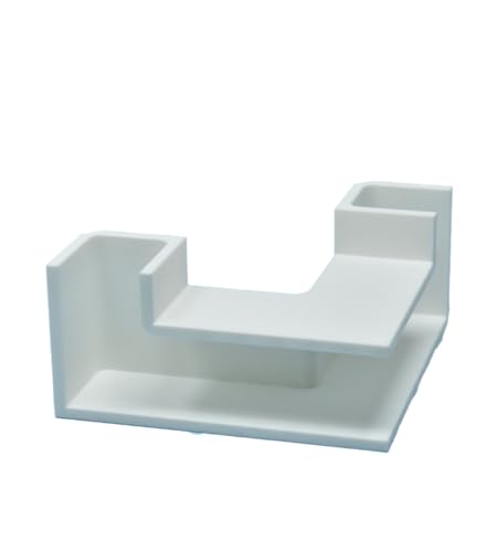 Aquarium Underground Tunnel | Fish & Shrimp Hideout for Aquariums | Unique Underground Viewing Tunnel | Made in USA (Corner Tunnel, White)