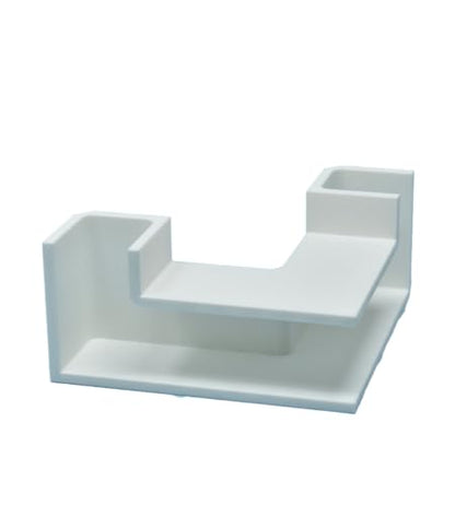 Aquarium Underground Tunnel | Fish & Shrimp Hideout for Aquariums | Unique Underground Viewing Tunnel | Made in USA (Corner Tunnel, White)