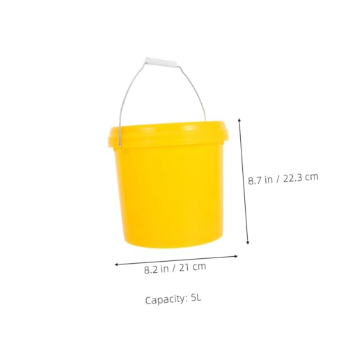 Plastic Storage Bucket with Lid Durable Food Storage Pail for Kitchen Laundry and Household Use Versatile Oil Milk and Bin Portable Design for