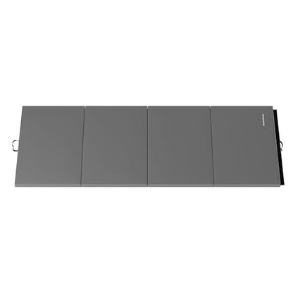 BalanceFrom 2-Pack 10x4 Feet 4-Panel Folding Gymnastics Mat, Gray – 2-Inch Thick Pad with Vinyl Surface and Carrying Handles for Tumbling, Yoga, Pilates, Home Workouts, and Martial Arts