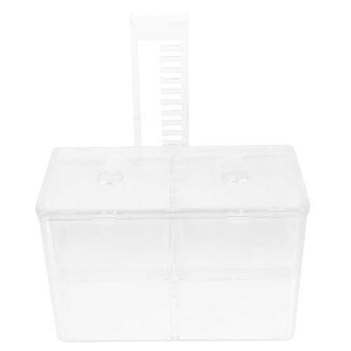 BESPORTBLE Fish Breeding Hatchery Box with Hooks, Aquarium Isolation Nursery Tank, Dual-Chamber Incubator for Tropical Fish Fry and Guppy Breeding in Home Aquariums