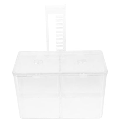 BESPORTBLE Fish Breeding Hatchery Box with Hooks, Aquarium Isolation Nursery Tank, Dual-Chamber Incubator for Tropical Fish Fry and Guppy Breeding in Home Aquariums
