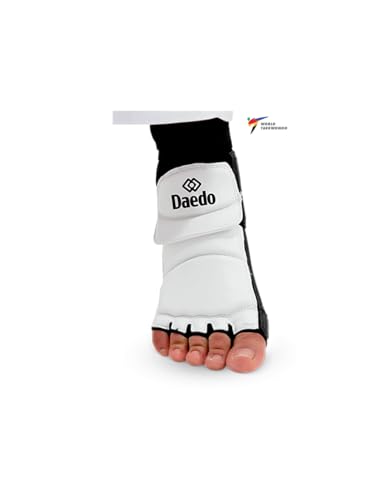 DAEDO Taekwondo Foot Protector, WT Standard Sizes, Lightweight and Comfortable for Training and Competitions - size: Large