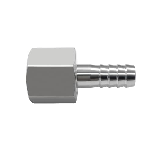 2PCS Stainless Steel Hose Barb Fittings 5/16" Hose Barb x 1/4" NPT Female Adapter - size: 5/16" Barb x 1/4" FNPT