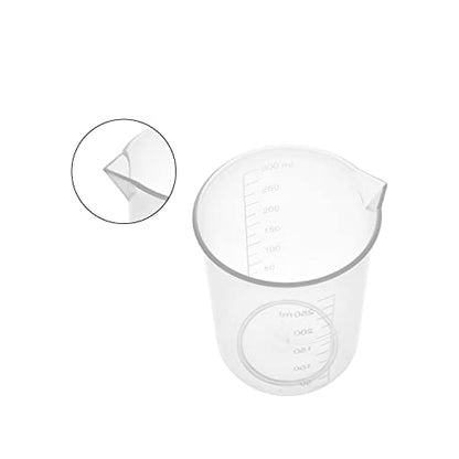 Othmro Measuring Cup 250ml Plastic Graduated Beaker Transparent for Lab Kitchen Liquids 1pcs - color: 250ml 1Pcs