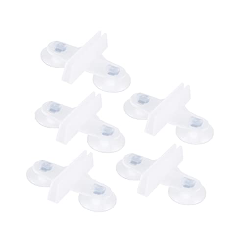 Happyyami 5pcs Aquarium Glass Suction Cup Purple Gravel for Aquarium Fish Aquarium Accessories Fish Tank Breeding Aquarium Divider Sucker Fish Tank Suction Cup Partition Clip White